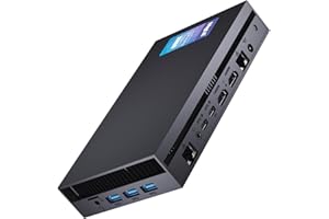 MeLE Overclock X5 Mini PC Doble LAN Procesadores i5-12450H (hasta 4.4GHz) Micro PC Doble Canal 16GB DDR4 512GB ROM Pequeños Ordenadores de sobremesa Cuatro Pantallas, HDMI2.0+DP1.4, 2.4G&5G WiFi