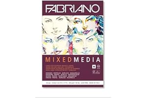 Fabriano Bloc Mixed Media A5 Hojas 40 250 Gr. Grano natural