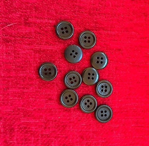 10 Black 4-hole Buttons 15mm Arts &amp; Crafts Sewing Trousers FREE UK Postage