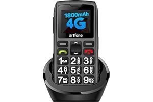 artfone 4G Seniorenhandy ohne Vertrag | Dual SIM mit Notruftaste | Rentner Handy große Tasten | Akku Lange Standby-Zeit | USB-C | Großtastenhandy mit Ladestation | 1,77 Zoll Farbdisplay