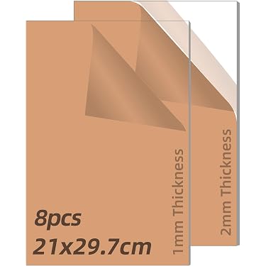 3 Feuilles Acryliques Transparentes 42x29cm 2mm - Plaque Plastique Pour Cadres Photo Et Bricolage