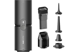 HOTO Aspirador de Mano Potente 15000 Pa, 4 en 1 Aspirador sin Cable de Coche sin Escobillas, Aspirado, Soplado, Inflado, Sellado al Vacío, para Auto, Kayak, Hogar, Mascotas