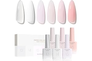 CANNI Gel Construction Ongle UV Quick Builder Gel natur couleur Blanc transparent, Rose violet Vernis UV Semi Permanent pour Réparation de Manucure Kit Manucure Nail Extension