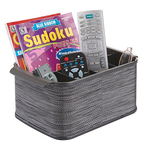 InterDesign 34987EU Twillo Besteck Caddy für die Küche Arbeitsplatte Esstisch, Plastik, smoke / schwarz, 25,4 x 16,51 x 11,43 cm - 6