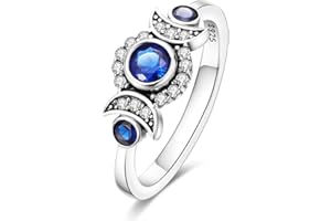 Hapour Anillo de plata de ley 925 para mujer, apilable, eternidad, no se deslustra, lindos anillos para mujer