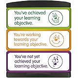 3-in-1 Stackable Learning Objectives Pre Inked School Teachers Progress Feedback Marking Stamper Stamp 44x13mm Primary Teachi