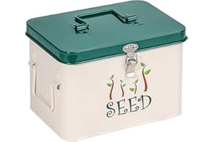 webake Boîte de rangement pour semences avec couvercle - 22,5 x 17 x 15,5 cm