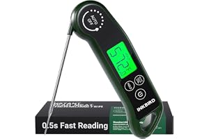 Inkbird RHT-11K digital köttermometer, K-sensor 0,5 s omedelbar stektermometer termometer kökstermometer, LCD-skärm grillterm
