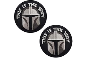 ZCKETO 2 Pièces Compatibles avec Star War This is the Way Tout Casque Tactique Chasseur De Primes Patch Drôle Le Moral De L'Armée À La Broderie Patch Veste pour Vêtements, Gilet Uniforme
