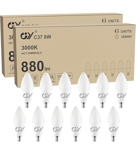 MX232 Lot De 25 Ampoules LED C9 0,6 W équivalent à 7 W C9 Ampoules à
