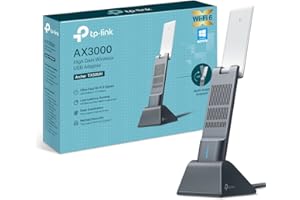TP-Link Clé WiFi 6 Puissante AX3000 à Gain élevé Archer TX50UH, Adaptateur Réseau sans Fil avec 2,4 GHz, 5 GHz, Antennes Doubles à Gain élevé, WPA3, Windows 11/10