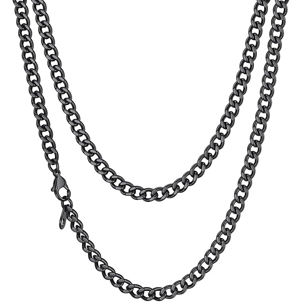 Jewelry Chaîne Collier Homme Femme Acier Inoxydable Argent-Or Gourmette Cubaine Collier Garçon