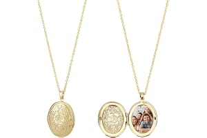 UNICRAFTALE Fotoram berlocker guld bild medaljong berlock medaljong hängen foto minne halsband kedja bukett bild berlock för