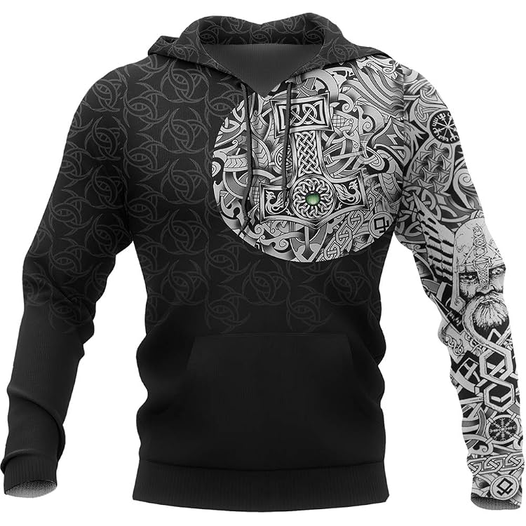 NORDGARD Wikinger Hoody – Unisex Kapuzenpullover Aus Baumwolle, Sportlich & Nachhaltig