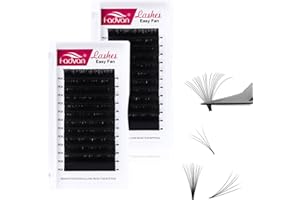 ‎FADVAN 2 Box Selbstfächernde Wimpernverlängerung Easy Fan Lashes Einzelne Volumen Wimpern für Volumentechnik von Fadvan Russian Natural Curl Professionelle Wimpernextensions (2x 0.05-C-MIX(8-14))