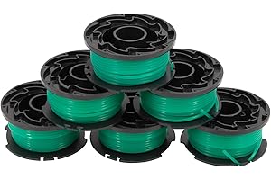 GNXfixt 6 bobinas de hilo para Black & Decker GL7033 GL8033 GL9035, longitud 6 m, de nailon, diámetro de 2 mm, color verde