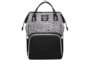 Baby Wickelrucksack Wickeltasche FENSIN Damen Leopard Drucken Wickeltasche Tasche Babytasche Tragbare Groß Kapazität Oxford Langlebig Wasserdicht Reisetasche für Reise und Schule