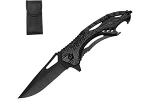 HONZIN Navaja Plegable 3 en 1 para Exteriores, con abrebotellas, para IR de excursión a Acampar