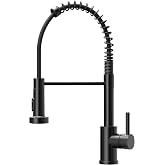 FORIOUS Black Kitchen Tap, Kitchen Sink Tap, Torneira Cozinha Spring with 2 Modes Rotatable to 360&deg; Single Handle