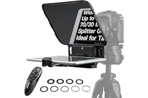 Teleprompter, Desview T3 Prompter Tablet für iPhone iPAD 11 Zoll, mit Fernbedienung Weitwinkelobjektiv Android iOS DSLR Canon Sony Interview Vlog Bestview, Tablet-Smartphone-Kamera-Handy-Teleprompter