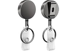 Uniclife 2-pack slitstark infällbar bricka rulle bricka hållare nyckelring