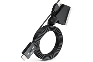 PROZOR SCART till HDMI-omvandlare för VHS och DVD-spelare – 1080P SCART till HDMI-adapter med 4:3 och 16:9 bildförhållande, p