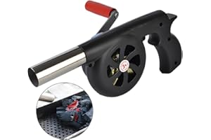 Wailicop Soffiatori a Manovella, BBQ Ventilatore Manuale per Barbecue Cucinare All'aperto Camino Picnic Campeggio Carbone Griglie Campfires