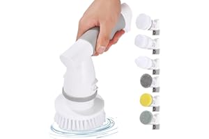 Jutyum Elektryczna Szczotka Do Czyszczenia - Bezprzewodowa, Ładowalna, Wodoodporna, Z 6 Głowicami