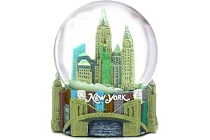 CITY-SOUVENIRS Skyline New York City Snow Globe Souvenir, 3.5 Inches Tall, 65mm