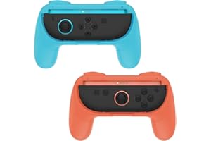 NBCP Joy-Con Grip Switch2 Game Grip Switch2 Joy-Con Grip Ergonomic Bracket Switch2 Controller Grip Non-slip Comfortable Touch Easy to Install and Disassemble (red and blue)