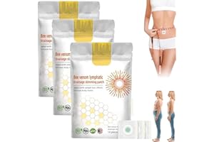 ASHOPFUN Bostore Bee Venom Lymphatic Drainage Slimming Patch,Bostore Bee Venom Lymphatic Patches,Bostore Bee Venom Slimming Patches,Bee Venom Lymphatic Drainage & Slimming Patches (3 Box)