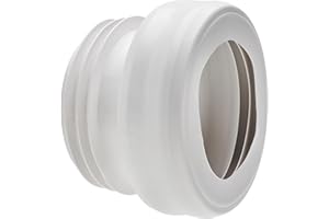 Wirquin RA372 Pipe wc rigide, droite, courte, D110 mm à emboîter (push fit) pour évacuation toilette, blanc