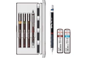 rOtring Isograph S0699320 Junior Set 3x Technical Pens | 0.20mm, 0.30mm, 0.50mm Fineliner Pens | Set with Pencil 0.7 mm and 0.5mm HB, 0.7 mm HB Refills