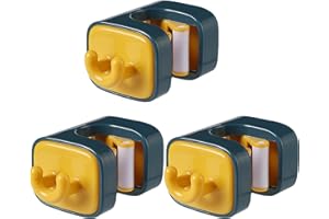 Durdiiy Colgador Escobas y Fregonas,Autoadhesivo Soporte Escobas Pared, Sujeta Escobas 3 Piezas para Baño,Cocina,Balcón para Ahorrar Espacio (Verde)