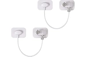 HOMGEN Lot de 2 Sécurité Fenêtre Enfant,Verrous de Sécurité,Restricteurs de Fenêtre Porte pour Bébé Adultes et Enfants Kit Securite Maison avec 4 Clés pour Placard Armoire Tiroir (Sans Percer)