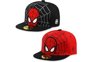 MENELOS 2 Stück Spider Baseball Cap für Kinder - Cartoon Basecap Jungen, Snapback Kappe, Schildkappe Alter 2-8 Jahre