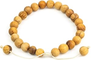 MUT22 Braccialetto di Palo Santo, Gioielleria Sacra con Proprietà di Aromaterapia e Protezione