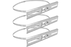 JUUDDENPARTS 3 Set Pole Mounting Kits, 304 Stainless Brackets with Adjustable Clamps, Post Fixing Kit, Suitable for Outdoor W
