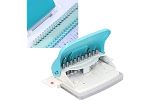 FAFEICY Segregator Spiralny Ręczny do A4 A5 A6 A7 z Cewką Okrągłą, Otwór 9,5mm, Głębokość 7mm, do 10 arkuszy