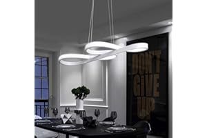 ZMH Lampa sufitowa LED, nad stół do jadalni, 47 W, muzyczny design, nowoczesna ściemniana wisząca lampa wykonana z silikonu i metalu, do jadalni, restauracji, salonu lub sypialni