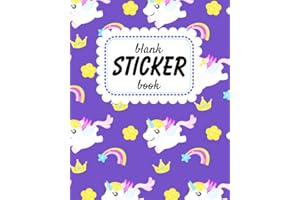 Blank Sticker Book: Unicorn Theme Softcover Blank Sticker Book, Sticker Album For Collecting Stickers For Girls, Blank Sticker ... Collecting Album Girls (Sticker Collecting Books)