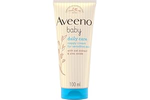 Aveeno Baby Daily Care Nappy Cream (1x 100ml), Gentle Cream to Soothe Delicate Skin, a Preventative Nappy Rash Lotion with Long-Lasting Protection, Suitable for Sensitive Skin Prone to Baby Eczema