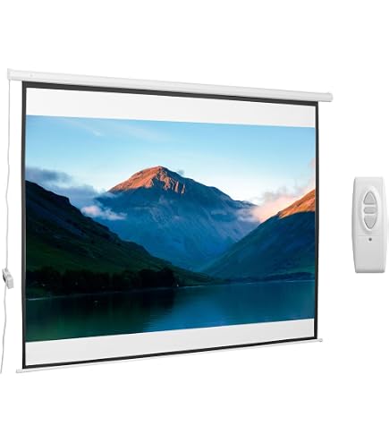 Schermo Proiettore Motorizzato 16:9 174 Cm - 4K HD, Telecomando, Per Home Theater E Ufficio