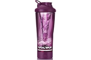 VOLTRX mezclador de proteinas eléctrica, Hecho con Tritan - Sin BPA - Vaso shaker portable vortex de 24oz (700ml)/ Botella mezcladora recargable USB para batidos de proteínas (Morado)