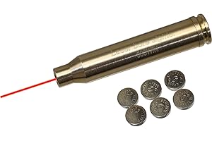 MAYMOC 300WIN mag Bore Sight Red Dot Cartucho con 2 Juegos de baterías