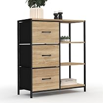 Commode Chambre Meuble De Rangement 4 Tiroirs En Tissu Pliables Avec Etageres Ouvertes Et Cadre En Metal Gris Fonce 78845839