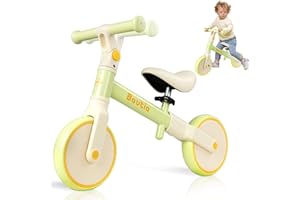 Bautia Balance Bike for 2 Year Old, Toddler Baby Bicycle with Adjustable Seat & Handlebar, No Pedal Training Walking Bike Boys Girls Gift Age 18 Month+ (Green)