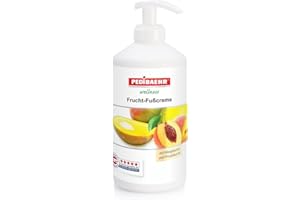 PediBaehr Baume pour les pieds avec beurre de mangue et huile de noyau de pêche pour tous les types de peau, 500 ml avec distributeur