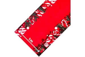 OLIVO TAPPETI OLIVO.shop Tappeto natalizio passatoia interno ed esterno, Passatoia rossa natalizia a metraggio su misura larga 1 metro per eventi ed allestimenti natale JINGLE ROLL (GIFTS, 3 metri)