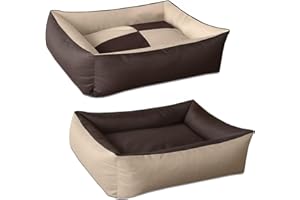 BedDog® 2in1 Max Quattro Beige/Marrone XXL, 120x85 cm, Letto per Cane L Fino a XXXL, 8 Colori, Cuscino, Divano, Cestino per Cane